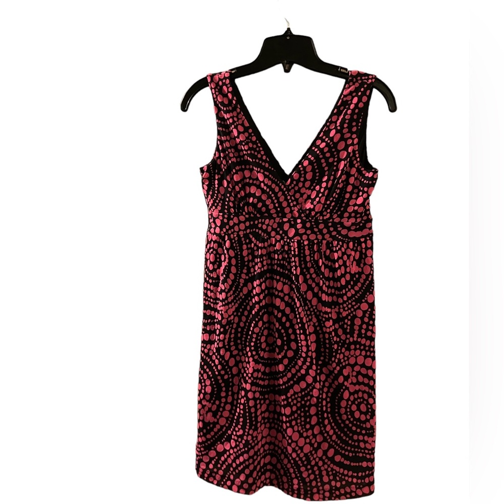 INC International Concepts Women’s Black & Pink Dress. Pre-Owned Size P NWT